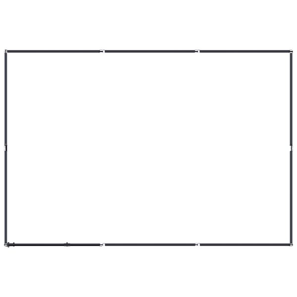 vidaXL Koiran ulkohäkki teräs 5,53 m²