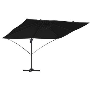 vidaXL Aurinkovarjo Musta 351 x 250 x 260 cm Polyesteri ja alumiini