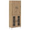 vidaXL Korkea kaappi 2 pcs Artisan tammi 69,5 x 34 x 180 cm