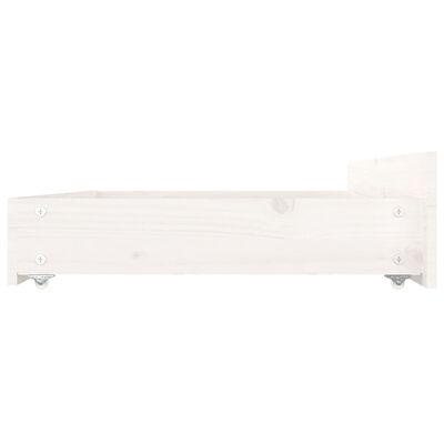 vidaXL Sängynrunko laatikoilla valkoinen 120x200 cm