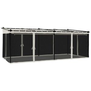 vidaXL Huvimaja verkkoseinill&auml; kerma 6x3 m ter&auml;s