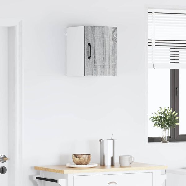 vidaXL Keitti&ouml;kaappi ovella Harmaa Sonoma 30 x 31 x 40 cm Tekninen puu