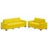 vidaXL | Sohvasetti | 2 pcs Keltainen 221 x 78 x 80 cm Sametti