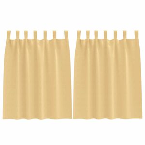 vidaXL Piment&auml;v&auml; verho renkailla 2 pcs Beige 140 x 140 cm Polyesteri