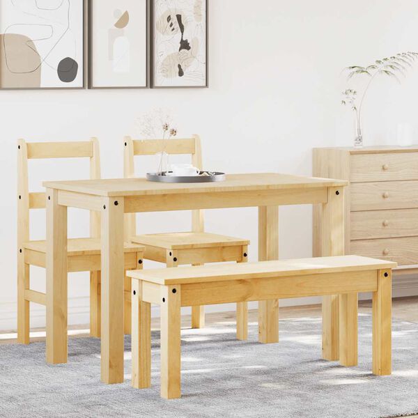 vidaXL 4-osainen Ruokailuryhm&auml; Panama t&auml;ysi m&auml;nty