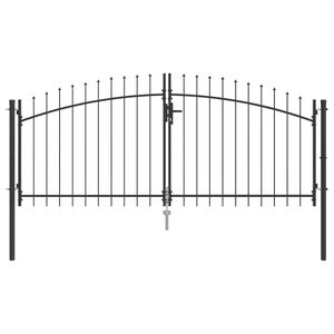 vidaXL Kaksiosainen portti Woerden Harmaa 299,5 x 149,5 cm Ter&auml;s
