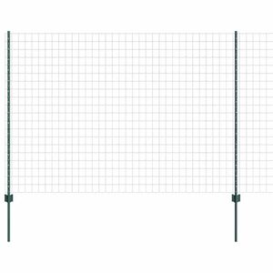 vidaXL Euroaita with Post 10 x 1,5 m PVC-pinnoitettu ter&auml;s Vihre&auml;