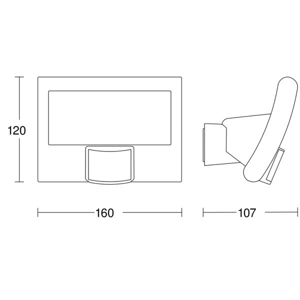 Steinel kaareva anturikatkaisin ulkovalonheitin antrasiit. XLED 012076