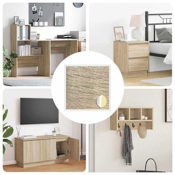 vidaXL Itsekiinnittyv&auml; ruuvikansi 12 pcs Sonoman tammi &Oslash; 20 x 0,5 mm