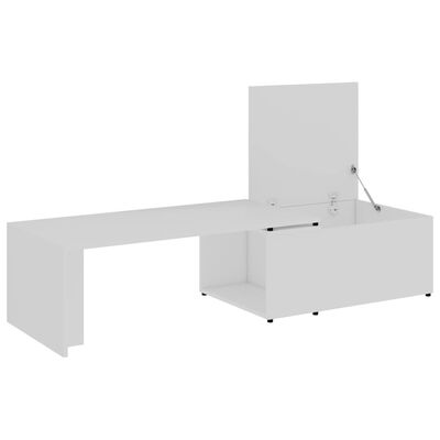 vidaXL Sohvapöytä valkoinen 150x50x35 cm lastulevy