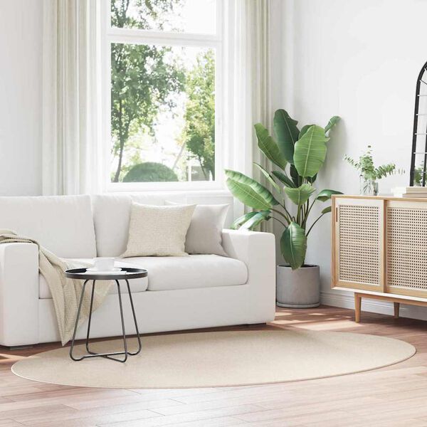 vidaXL Alue matot Ovaali HUARTE Beige 230 x 160 cm 100% polyesteri