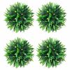 vidaXL Keinotekoiset puksipuupallot LED-valoilla 4 kpl Vihre&auml; 15 cm