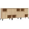 vidaXL Senkit 3 kpl Sonoma tammi 60x35x70 cm tekninen puu