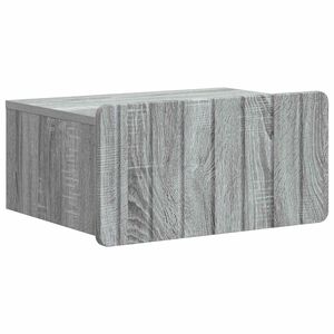 vidaXL Sein&auml;lle Kiinnitett&auml;v&auml; Y&ouml;p&ouml;yt&auml; Harmaa sonoma 49 x 34,5 x 24 cm