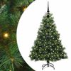 vidaXL Tekojoulukuusi 150 LED-valoilla Vihre&auml; 120 cm PE ja PVC