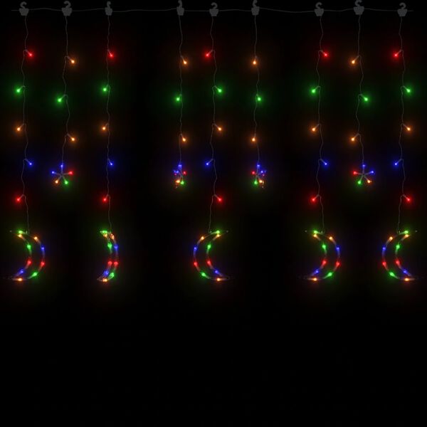 vidaXL Tähti ja kuu keijuvalot kaukosäädin 138xLED värikäs