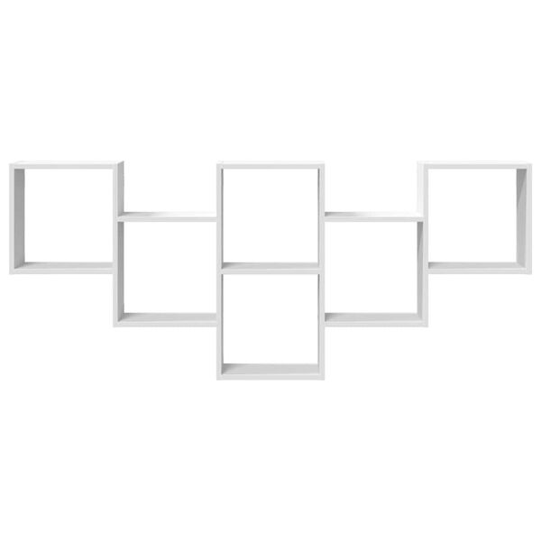 vidaXL Sein&auml;hylly valkoinen 159x18x66 cm tekninen puu