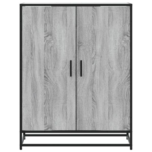 vidaXL Kenkäkaappi harmaa Sonoma 75x38x97,5 cm tekninen puu