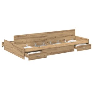 vidaXL S&auml;ilytystilallinen s&auml;ngynrunko Artisan tammi 4FT Small Double