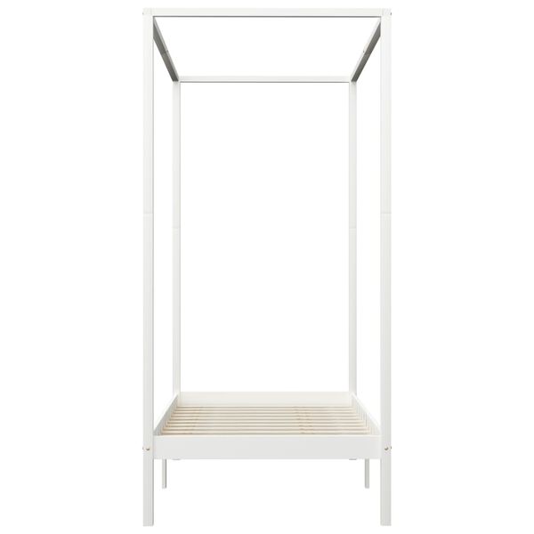 vidaXL Pylvässänky 2 vetolaatikolla valkoinen täysi mänty 100x200 cm