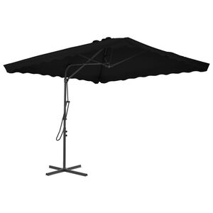 vidaXL Aurinkovarjo ter&auml;stolpalla 250x250x230 cm musta