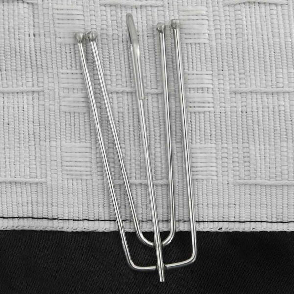 vidaXL Pellavamainen pimennysverho koukuilla musta 290x245 cm