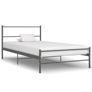 vidaXL S&auml;ngynrunko harmaa metalli 90x200 cm