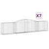 vidaXL Kaarevat kivikorit 7 kpl 400x50x80/100 cm galvanoitu rauta
