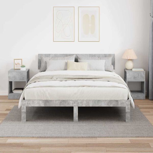 vidaXL P&auml;&auml;typ&ouml;yt&auml; 2 pcs Betoni Harmaa 30,5 x 30 x 45 cm Tekninen puu