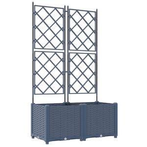 vidaXL Puutarha ruukku 2 pcs Harmaa 80 x 40 x 143 cm Muovi