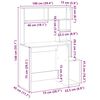 vidaXL Työpöytä hyllyillä valkoinen 100x45x140 cm tekninen puu