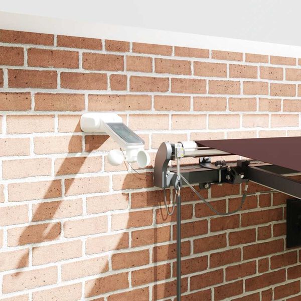 vidaXL Automaattimarkiisi LEDit viininpunainen 450x300 cm