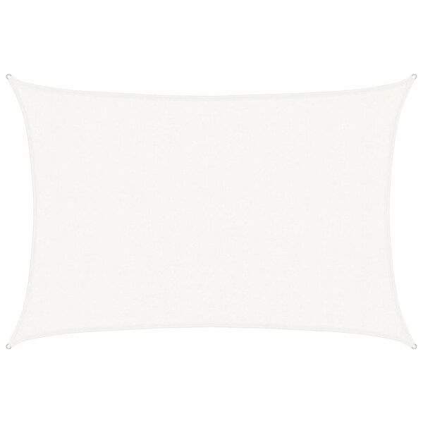 vidaXL Aurinkopurje 160 g/m² valkoinen 3x4 m HDPE