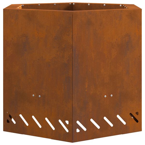 vidaXL Savuuttomat nuotio Ruskea 58 x 58 x 51 cm S&auml;&auml;nkest&auml;v&auml; ter&auml;s