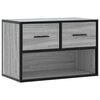 vidaXL TV-taso harmaa Sonoma 60x31x39,5 cm tekninen puu ja metalli
