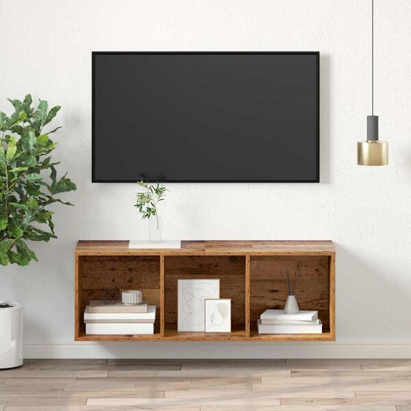 vidaXL TV-tasosetti Vanha Puu 37 x 37 x 107 cm Tekninen puu