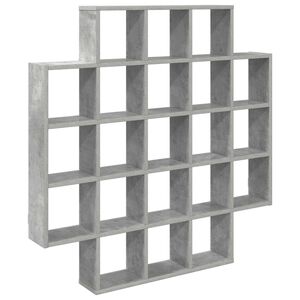 vidaXL Sein&auml;hylly Betoninharmaa 100 x 13 x 100 cm Tekninen puu