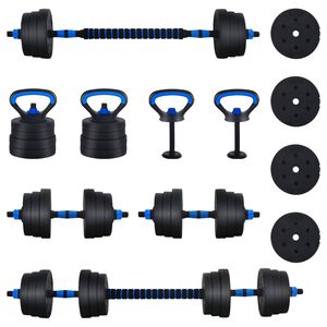 vidaXL 4-in-1 K&auml;sipainosetti 30kg Musta ja Sininen