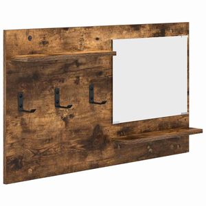 vidaXL Sein&auml;lle asennettava takkihylly Savup&auml;hkin&auml; 90 x 10 x 50 cm