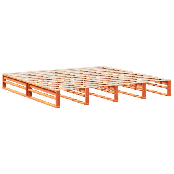 vidaXL S&auml;ngynrunko ilman patjaa vahanruskea 200x200 cm t&auml;ysi m&auml;nty