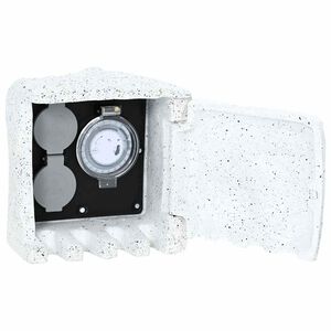 vidaXL Tekokivinen puutarhapistorasia ajastimella