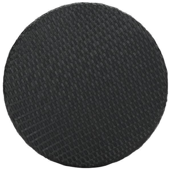 vidaXL Puutarhapöytä musta 60,5x106 cm polyrottinki