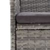 vidaXL 5-osainen Ulkoruokailuryhmä tyynyillä harmaa ja musta