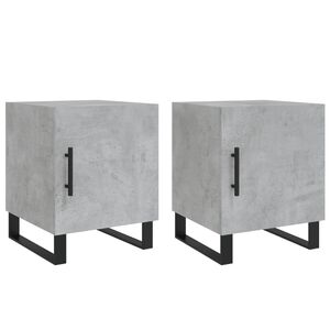 vidaXL Y&ouml;p&ouml;yd&auml;t 2 kpl betoninharmaa 40x40x50 cm tekninen puu