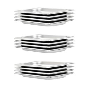 vidaXL Ruokavuoat 12 kpl GN 1/4 20 mm ruostumaton ter&auml;s