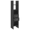 vidaXL Kirjahylly harmaa 40x35x180 cm lastulevy