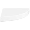 vidaXL Kulmahyllyt 2 kpl korkeakiilto valkoinen 25x25x3,8 cm MDF