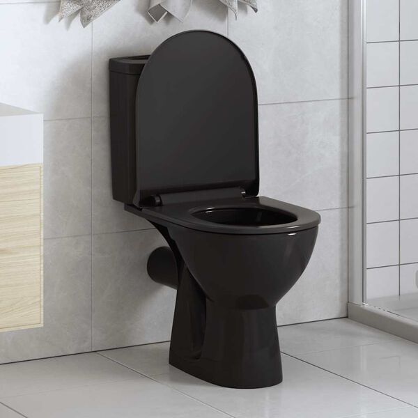 vidaXL Soft-close WC-istuin pikakiinnityksell&auml; musta