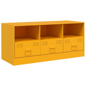 vidaXL TV-taso sinapinkeltainen 99x39x44 cm ter&auml;s