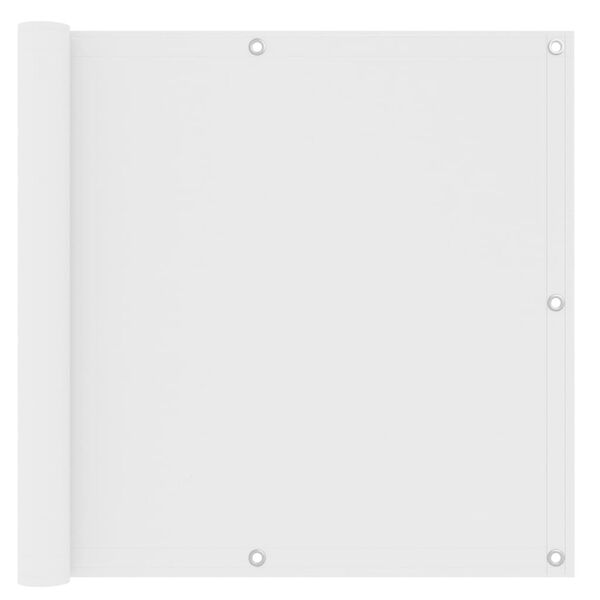 vidaXL Parvekkeen suoja valkoinen 90x600 cm Oxford kangas